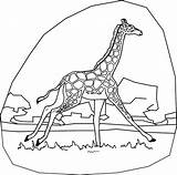 Giraffe Coloring Pages Printable Kids Animal Color Print Fun Stuff Name sketch template