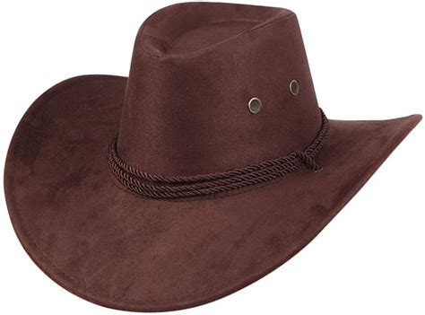 uwantc mens faux felt western cowboy hat fedora outdoor wide brim hat