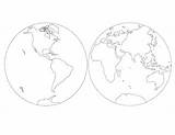 Hemisphere Continents Oceans Teaching sketch template