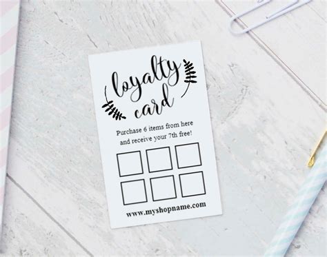 loyalty card templates instant  editable reward etsy