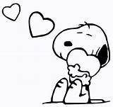 Snoopy Coloring Valentines Hugs Snoopn4pnuts Viatico sketch template