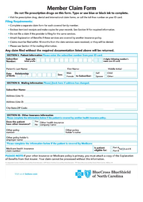 top  blue cross blue shield claim form templates