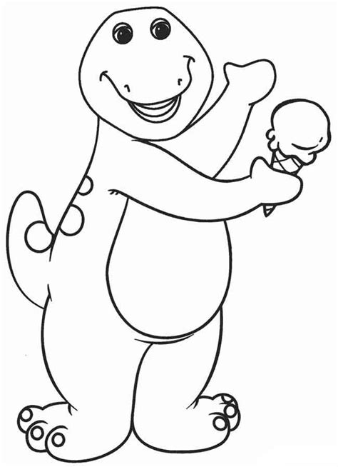 coloring pages barney coloring pages
