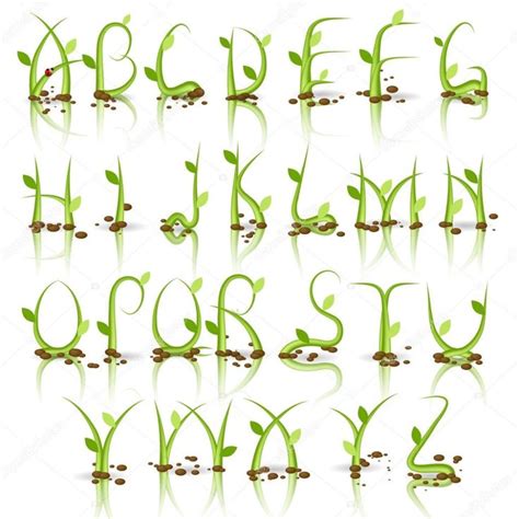 fontes em letras plantas pesquisa google hand lettering alphabet