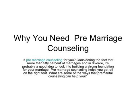 pre marriage counseling