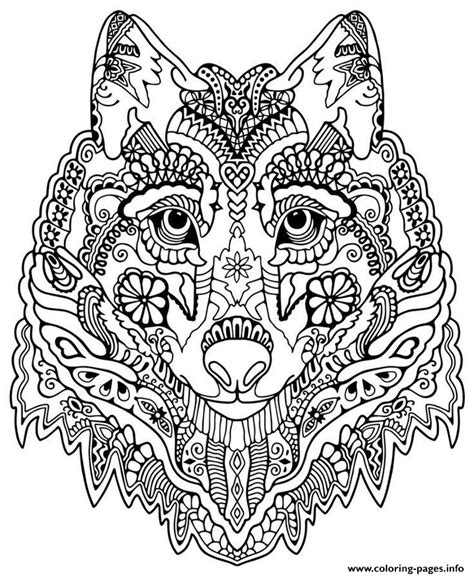wolf face coloring page  adults coloring home