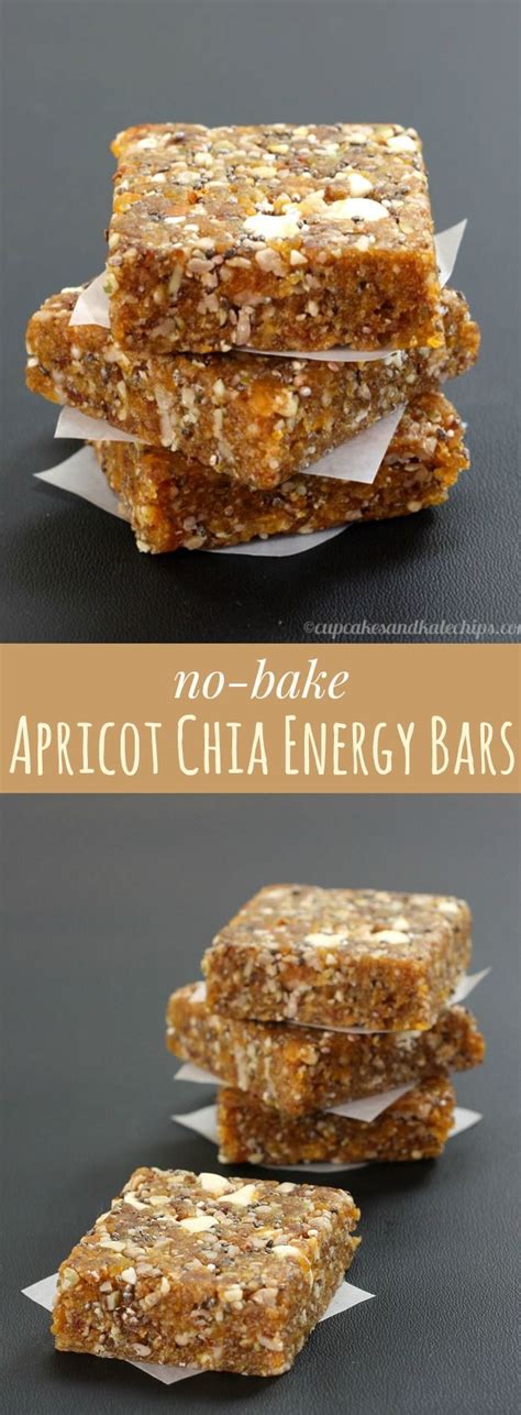 no bake apricot chia energy bars are a quick easy healthy snack gluten free nut free dairy