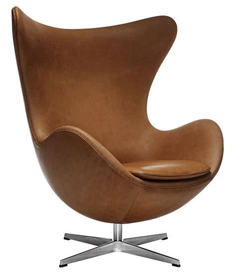 fritz hansen egg chair swivel armchair brown   design uk