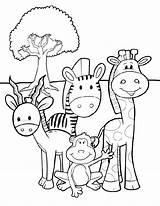 Jungle Kids Drawing Paintingvalley Coloring sketch template