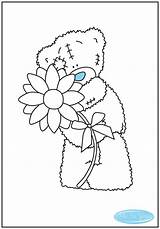 Teddy Pages Tatty Bear Coloring Flower Colouring Bears Holding Colour Printable Cute Printablecolouringpages Digi Print sketch template
