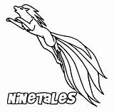 Ninetales Ninetails sketch template