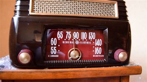 general electric  mid century  tube radio clean working youtube