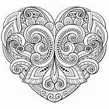 Pages Coloring Thorn Getcolorings Heart sketch template