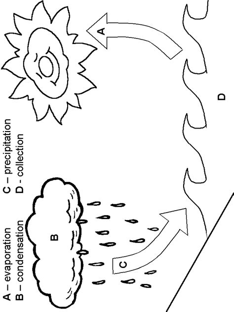 water cycle colouring pages