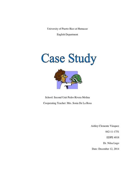 cover page  case study