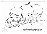 Ipin Upin Coloring sketch template