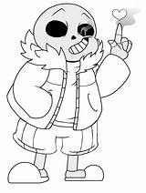 Undertale Sans sketch template