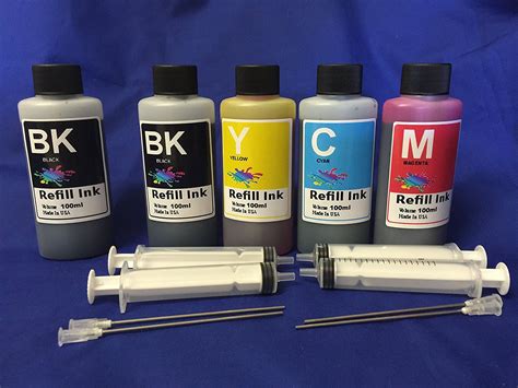 ml bulk ink refill set   inkjet printers  refillable cartridges  cis ciss ink