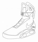 Nike Air Mag Mags Coloring Drawing Pages Template sketch template