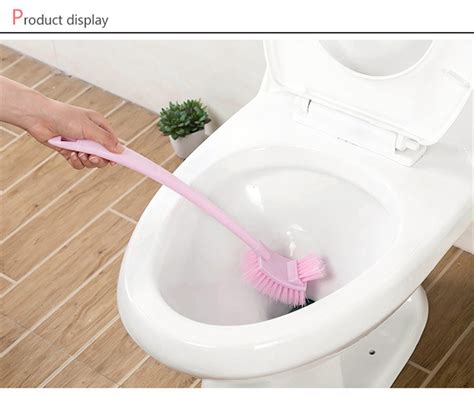 toilet brush plastic long handle wall mounted double sided bathroom