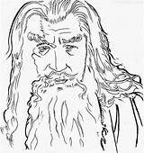 Gandalf Colorear Tolkien Compartir Hobbit Dragoart sketch template