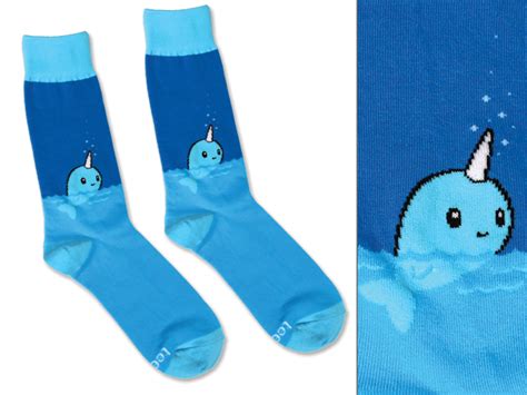 he s just popping up to say hello get the nifty narwhal socks only at teeturtle wishlist