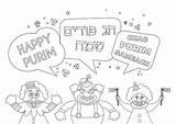 Purim Clowns sketch template
