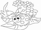 Coloring Ladybug Pages Flower Lady Bug Ladybird Colouring Kids Printable Beautiful Drawing Exploring Animal Three Color Flowers Little Ladybugs Sheets sketch template