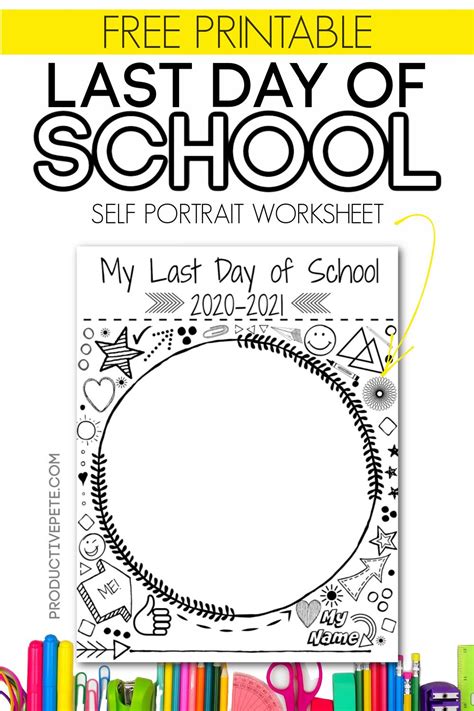 printable  day  school  portrait worksheet