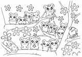 Coloring Hamtaro Hamster Pages Cute Hamsters So Trees Look sketch template