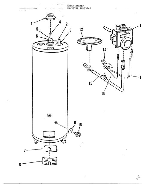 rheem model  water heater gas genuine parts
