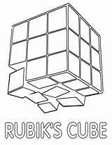 Rubiks Cube Coloring Pages Template sketch template