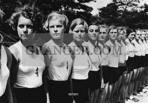 Image Of Hitler Youth Girls 1939 German Girls Lined Up For Sport