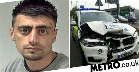 Maniac Driver Rammed Into Three Police Cars During High Speed Chase