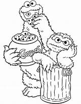Oscar Grouch Coloring Pages Printable Color Getcolorings Print sketch template