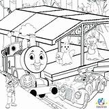 Coloring Pages Thomas Halloween Printable Truck Train Tonka Tank Engine Station Kids Drawing Tunnel Toy Color Garbage Loader Friends Clipart sketch template