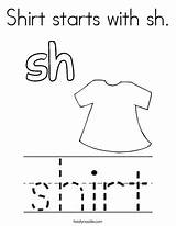 Sh Shirt Starts Coloring Words Twistynoodle Pages Kids Worksheets Change Template sketch template