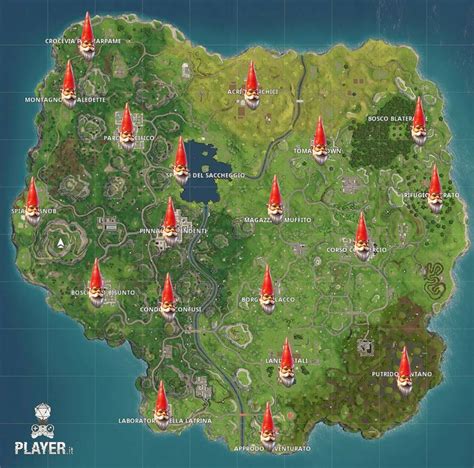 fortnite posizione  mappa degli gnomi playerit