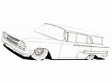 Lowrider Impala Chevy Drawings Draw Car 1960 Sketches Paintingvalley Wagon Chevrolet Arte sketch template