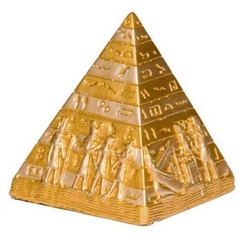 golden pyramid statue  discoveries egyptian imports