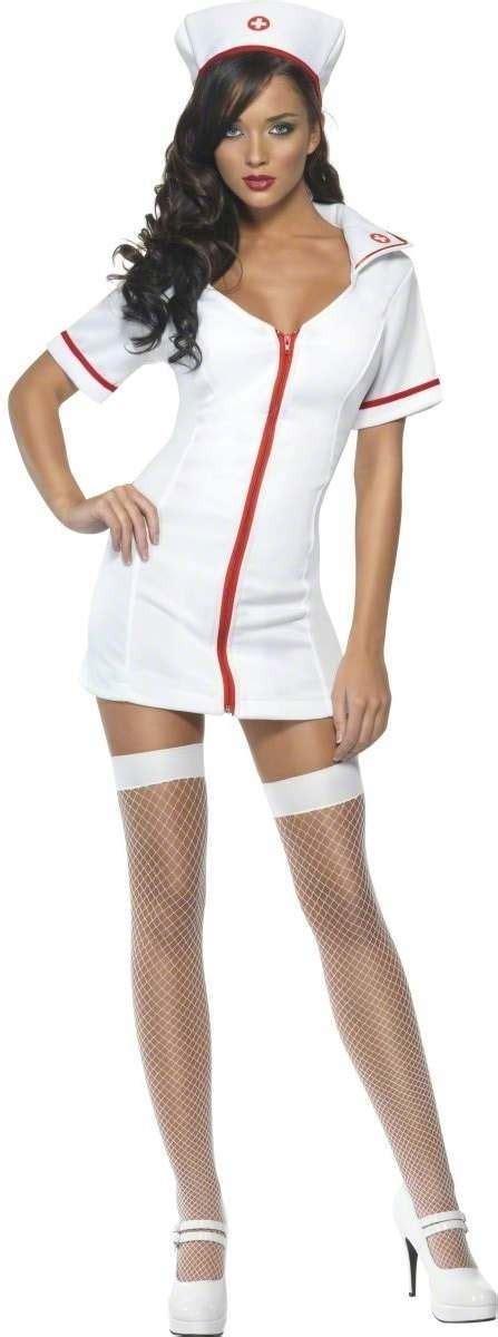 Fever Sexy Nurse Fancy Dress Costume Ladies Doctors Nurses