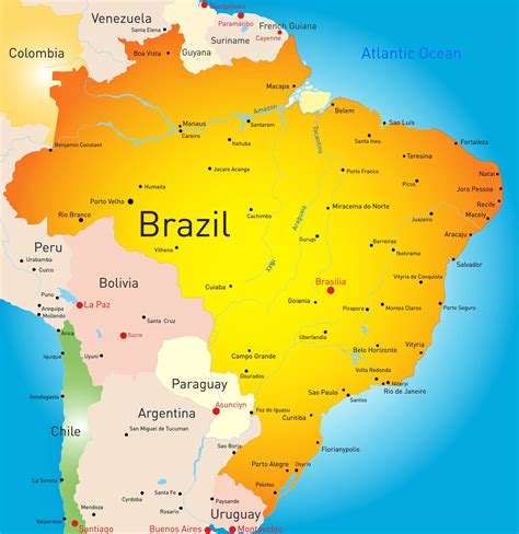 cities map  brazil orangesmilecom