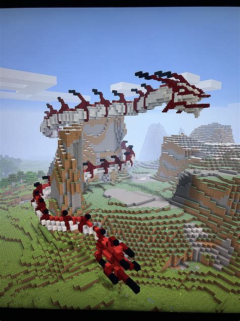 finally finished  chinese inspired dragon rminecraft