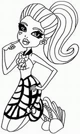 Monster High Coloring Draculaura Pages Cartoon Popular Printable Library Clipart sketch template