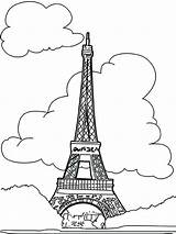 Tower Coloring Pages Eiffel Kids Getcolorings sketch template