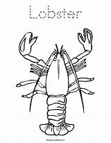 Lobster Coloring Outline Template Pages Fish Print Kids Twistynoodle Built Block California Usa Wikiclipart Templates Noodle Twisty Change Imgarcade sketch template