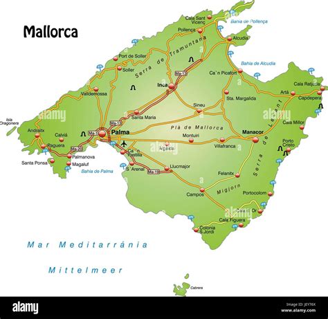 map  mallorca high resolution stock photography  images alamy