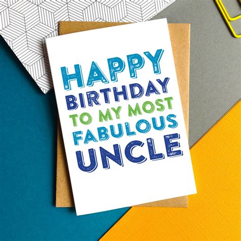 happy birthday    fabulous uncle  card