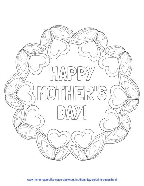 mothers day coloring pages  printables   mothers