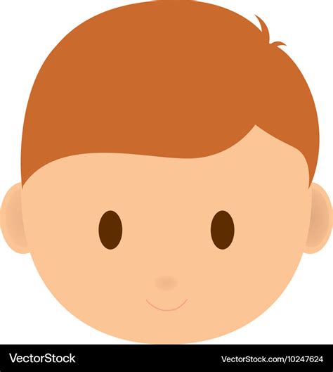 boy kid head cartoon icon royalty  vector image